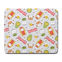 Funny Cat Food Succulent Pattern  Large Mousepads by kostolom3000shop