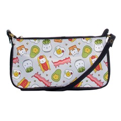 Funny Cat Food Succulent Pattern  Shoulder Clutch Bags by kostolom3000shop