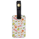 Funny Cat Food Succulent Pattern  Luggage Tags (One Side)  Front