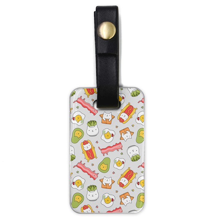 Funny Cat Food Succulent Pattern  Luggage Tags (One Side) 