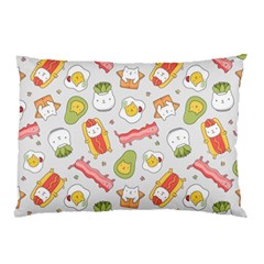 Funny Cat Food Succulent Pattern  Pillow Case (two Sides)