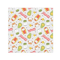 Funny Cat Food Succulent Pattern  Small Satin Scarf (square) by kostolom3000shop