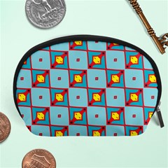 Shapes In Squares Pattern                                                                                                            Accessory Pouch by LalyLauraFLM