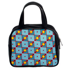 Shapes In Squares Pattern                                                                                                            Classic Handbag (two Sides) by LalyLauraFLM