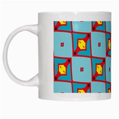 Shapes In Squares Pattern                                                                                                            White Mug