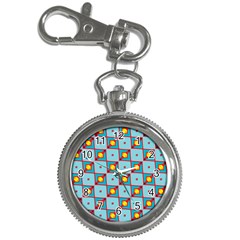 Shapes In Squares Pattern                                                                                                            			key Chain Watch by LalyLauraFLM