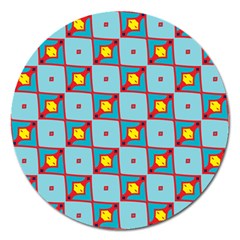 Shapes In Squares Pattern                                                                                                            			magnet 5  (round)