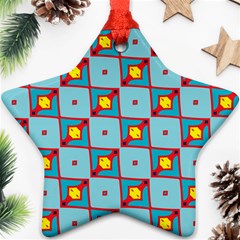 Shapes In Squares Pattern                                                                                                            			ornament (star) by LalyLauraFLM