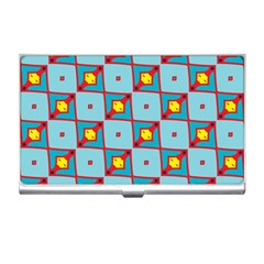 Shapes In Squares Pattern                                                                                                            			business Card Holder