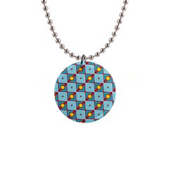 Shapes In Squares Pattern                                                                                                            			1  Button Necklace