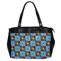 Shapes In Squares Pattern                                                                                                            			oversize Office Handbag