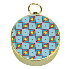 Shapes In Squares Pattern                                                                                                            			gold Compass by LalyLauraFLM