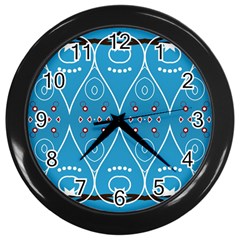 Ornamental Shapes                                                                                                             			wall Clock (black)