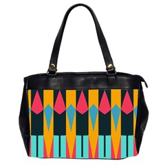 Shapes And Stripes                                                                                                             Oversize Office Handbag (2 Sides)