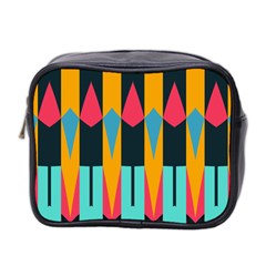 Shapes And Stripes                                                                                                             Mini Toiletries Bag (two Sides)