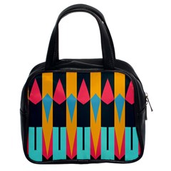 Shapes And Stripes                                                                                                             Classic Handbag (two Sides) by LalyLauraFLM