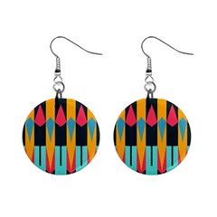 Shapes And Stripes                                                                                                             			1  Button Earrings