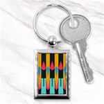 Shapes and stripes                                                                                                             			Key Chain (Rectangle) Front