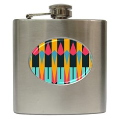 Shapes And Stripes                                                                                                             			hip Flask (6 Oz) by LalyLauraFLM