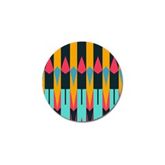 Shapes And Stripes                                                                                                             			golf Ball Marker by LalyLauraFLM