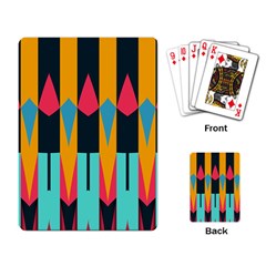 Shapes And Stripes                                                                                                             			playing Cards Single Design by LalyLauraFLM