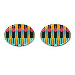 Shapes And Stripes                                                                                                             			cufflinks (oval) by LalyLauraFLM