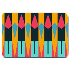 Shapes And Stripes                                                                                                             			large Doormat by LalyLauraFLM