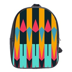 Shapes And Stripes                                                                                                             			school Bag (large)