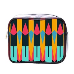 Shapes And Stripes                                                                                                             			mini Toiletries Bag (one Side)