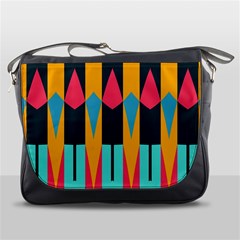 Shapes And Stripes                                                                                                             			messenger Bag