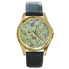 Paint Brushes                                                                                                              			round Gold Metal Watch