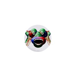 Futuristic Funny Monster Character Face 1  Mini Buttons by dflcprints