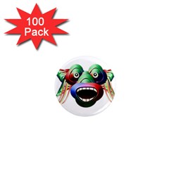 Futuristic Funny Monster Character Face 1  Mini Magnets (100 Pack)  by dflcprints