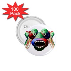 Futuristic Funny Monster Character Face 1 75  Buttons (100 Pack)  by dflcprints