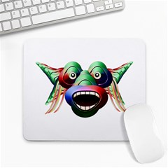 Futuristic Funny Monster Character Face Large Mousepads by dflcprints