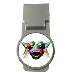 Futuristic Funny Monster Character Face Money Clips (round)  by dflcprints