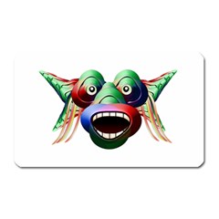 Futuristic Funny Monster Character Face Magnet (rectangular) by dflcprints