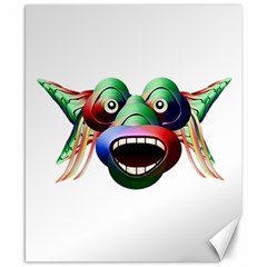 Futuristic Funny Monster Character Face Canvas 8  X 10  by dflcprints