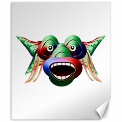 Futuristic Funny Monster Character Face Canvas 20  X 24   by dflcprints