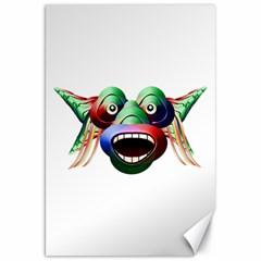 Futuristic Funny Monster Character Face Canvas 20  X 30   by dflcprints