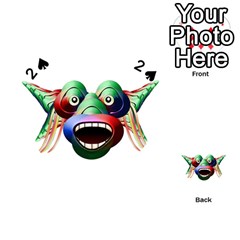 Futuristic Funny Monster Character Face Playing Cards 54 (heart)  by dflcprints