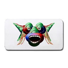 Futuristic Funny Monster Character Face Medium Bar Mats