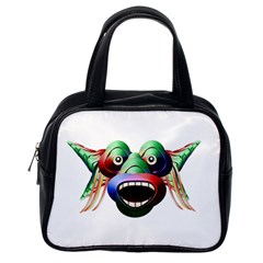 Futuristic Funny Monster Character Face Classic Handbags (one Side)