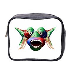 Futuristic Funny Monster Character Face Mini Toiletries Bag 2-side