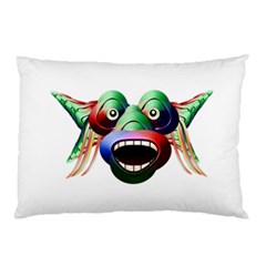 Futuristic Funny Monster Character Face Pillow Case (two Sides) by dflcprints