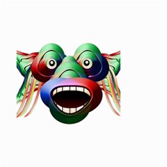 Futuristic Funny Monster Character Face Small Garden Flag (two Sides) by dflcprints