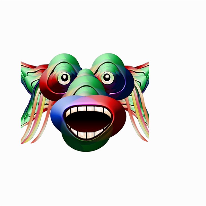 Futuristic Funny Monster Character Face Large Garden Flag (Two Sides)