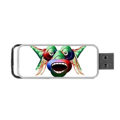 Futuristic Funny Monster Character Face Portable Usb Flash (one Side) by dflcprints