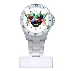 Futuristic Funny Monster Character Face Plastic Nurses Watch by dflcprints