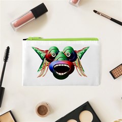 Futuristic Funny Monster Character Face Cosmetic Bag (xs)